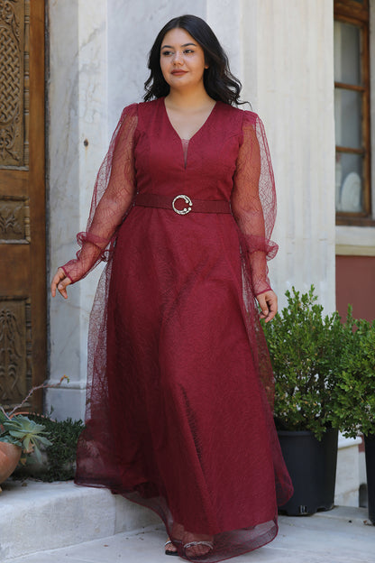 Langes Maxikleid Sommerkleid für große Größen- NELB0588D5161BRD