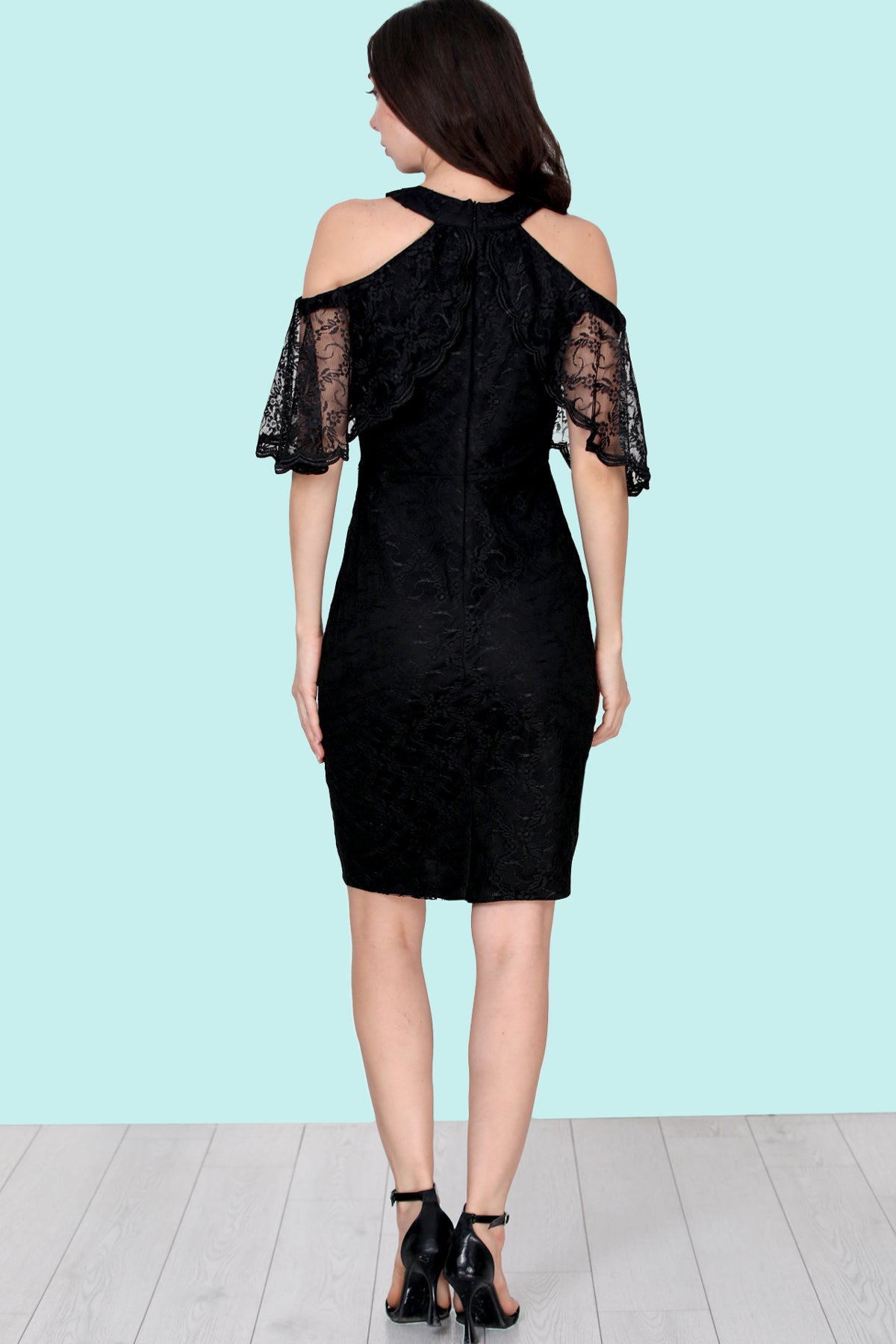 Damen Abendkleid Midikleid mit Spitzendetails - NELB0588D5153SYH