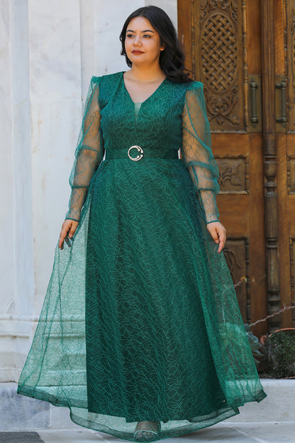 Langes Maxikleid Sommerkleid für große Größen - NELB0588D5161ZMT