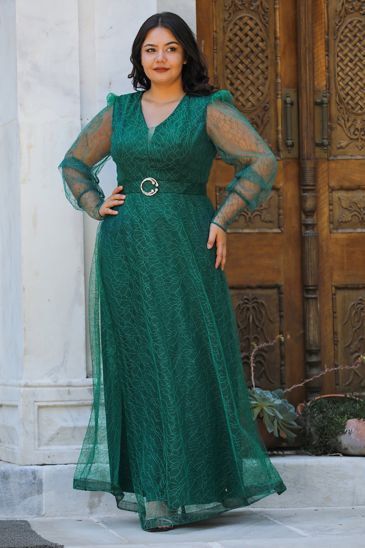 Langes Maxikleid Sommerkleid für große Größen - NELB0588D5161ZMT