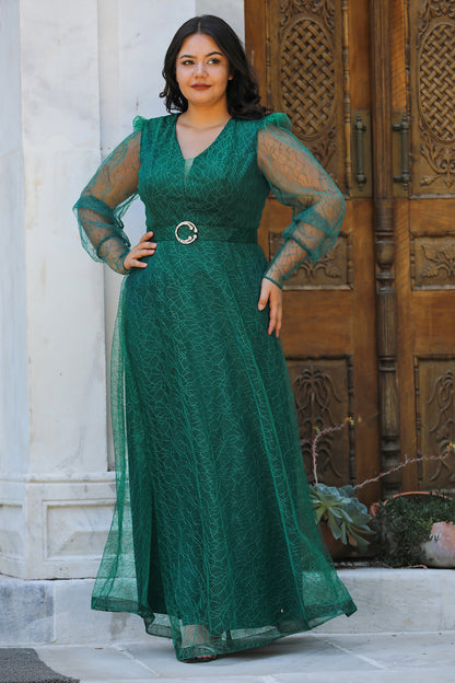 Langes Maxikleid Sommerkleid für große Größen - NELB0588D5161ZMT