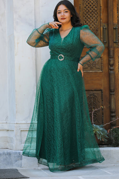 Langes Maxikleid Sommerkleid für große Größen - NELB0588D5161ZMT