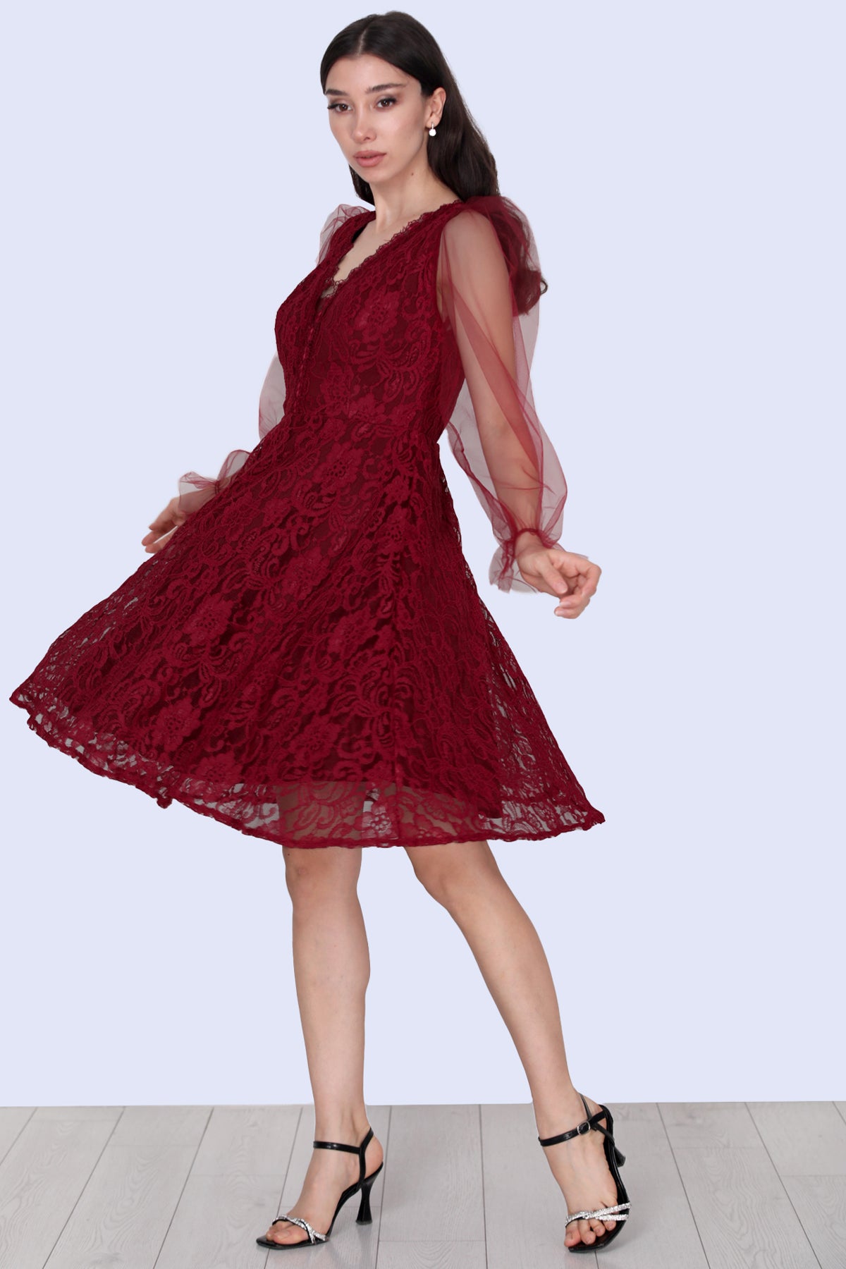 Kurzes Midikleid  Sommerkleid für Damen - NELB0588D5151BRD