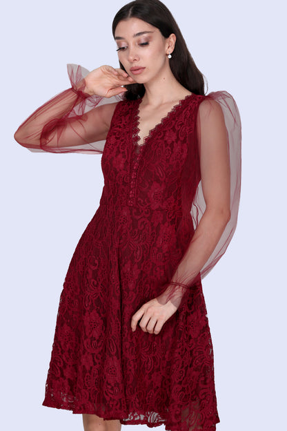 Kurzes Midikleid  Sommerkleid für Damen - NELB0588D5151BRD