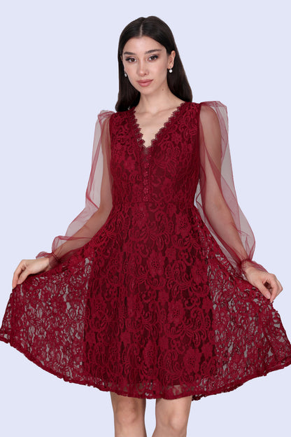 Kurzes Midikleid  Sommerkleid für Damen - NELB0588D5151BRD