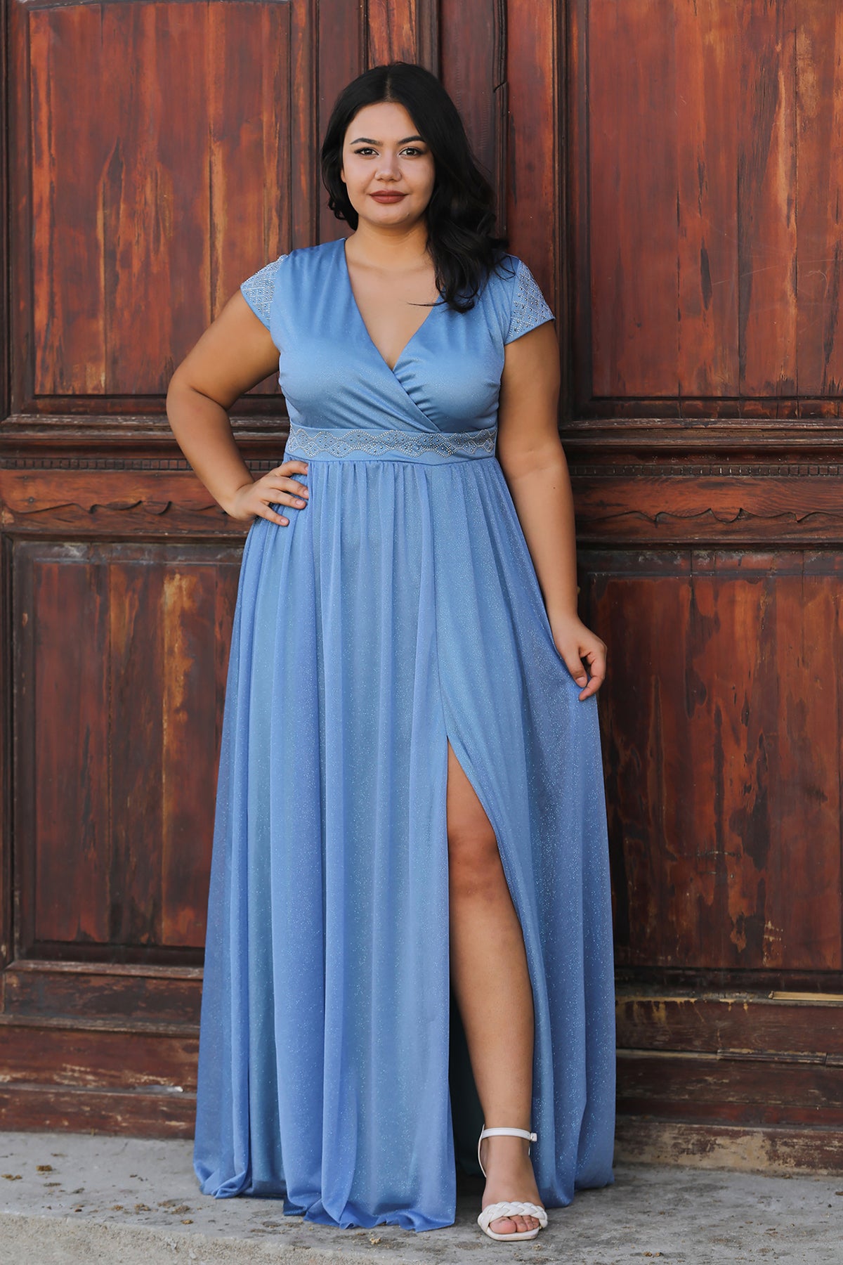 Langes Maxikleid Sommerkleid für große Größen - NELB0588D5122MVi