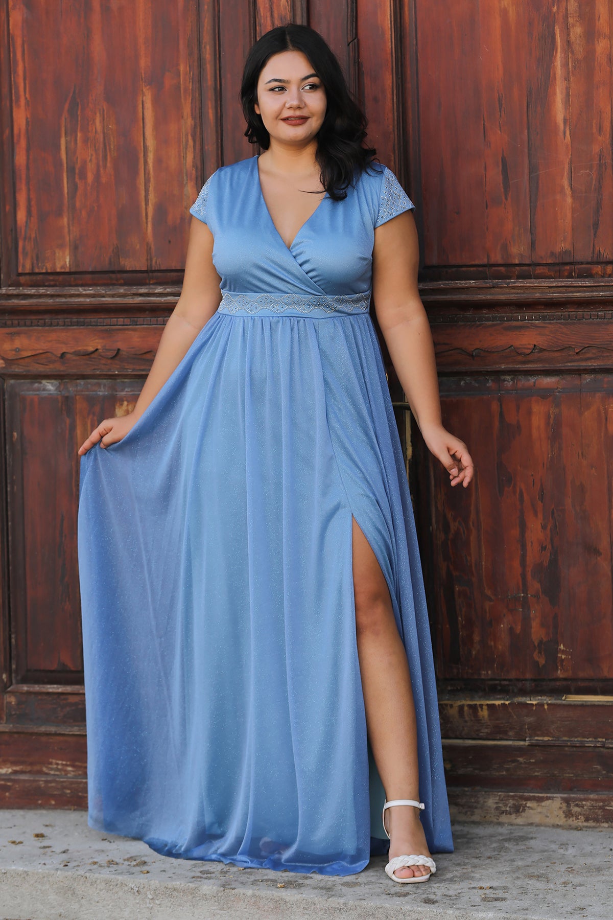 Langes Maxikleid Sommerkleid für große Größen - NELB0588D5122MVi