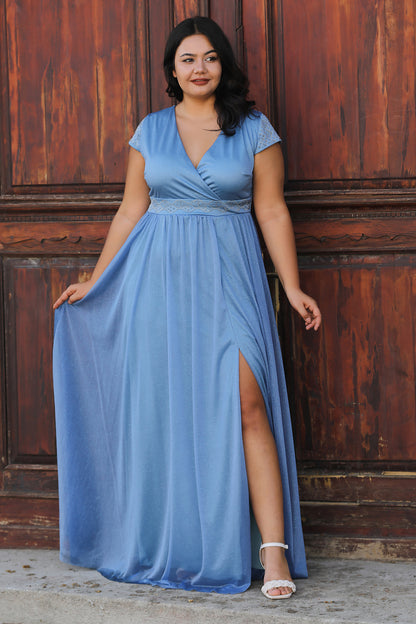 Langes Maxikleid Sommerkleid für große Größen - NELB0588D5122MVi