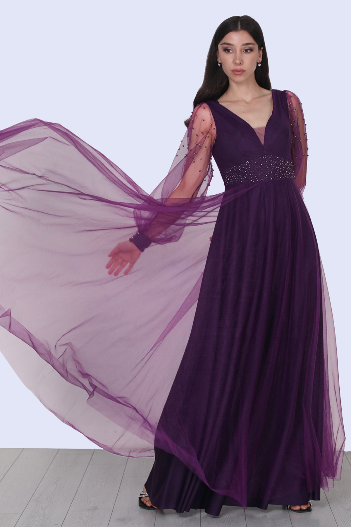 Langes Maxikleid Sommerkleid für Damen - NELB0588D5105MOR