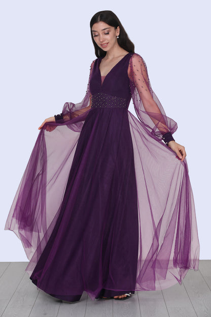 Langes Maxikleid Sommerkleid für Damen - NELB0588D5105MOR