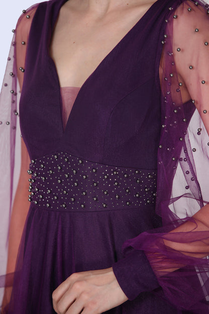 Langes Maxikleid Sommerkleid für Damen - NELB0588D5105MOR