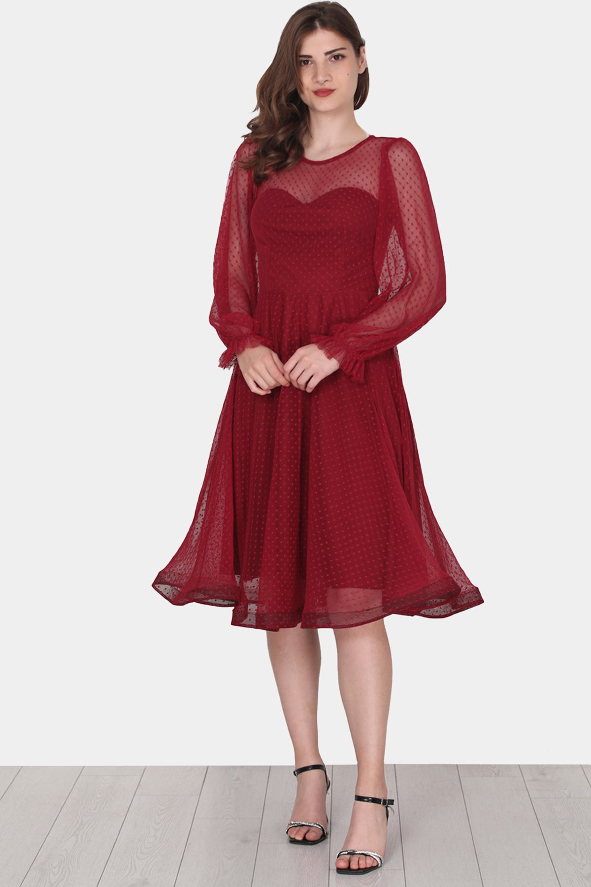 Damen Midikleid Sommerkleid für Damen - NELB0588D5068BRD