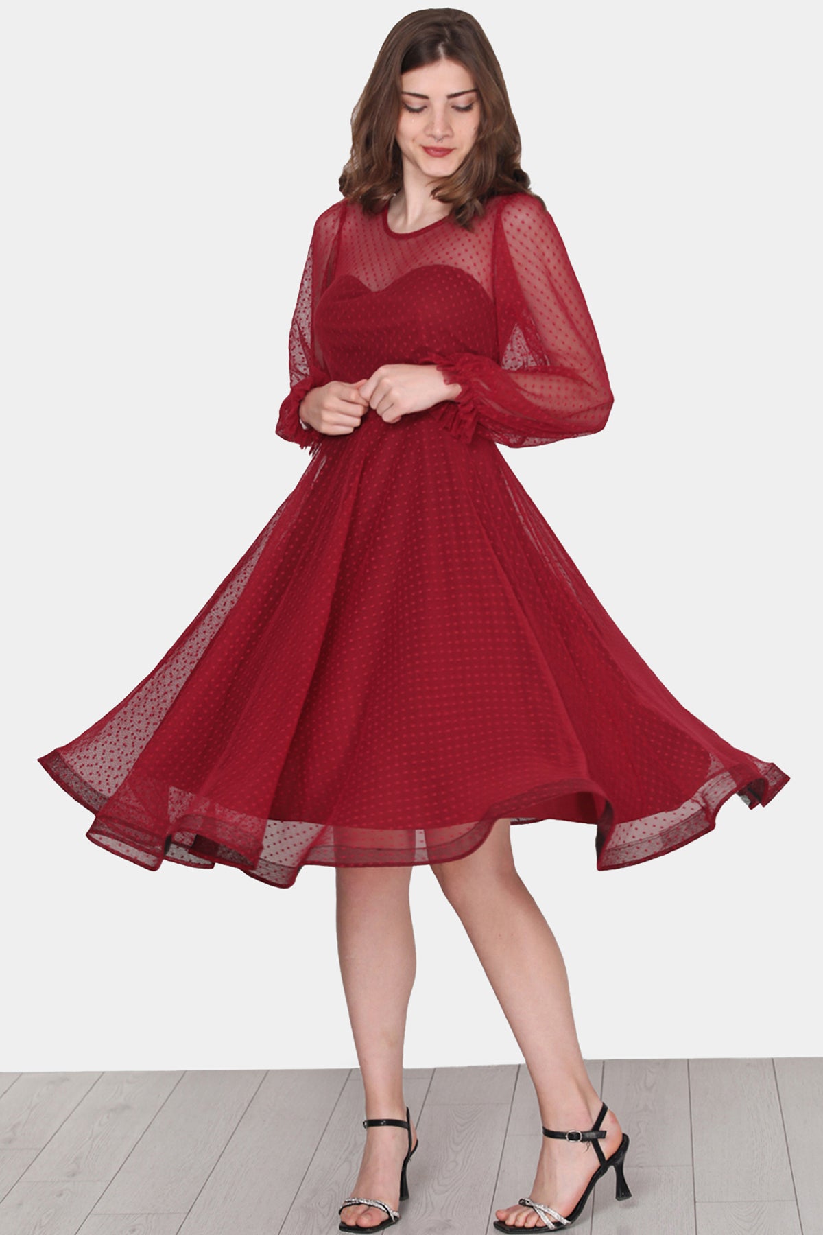 Damen Midikleid Sommerkleid für Damen - NELB0588D5068BRD