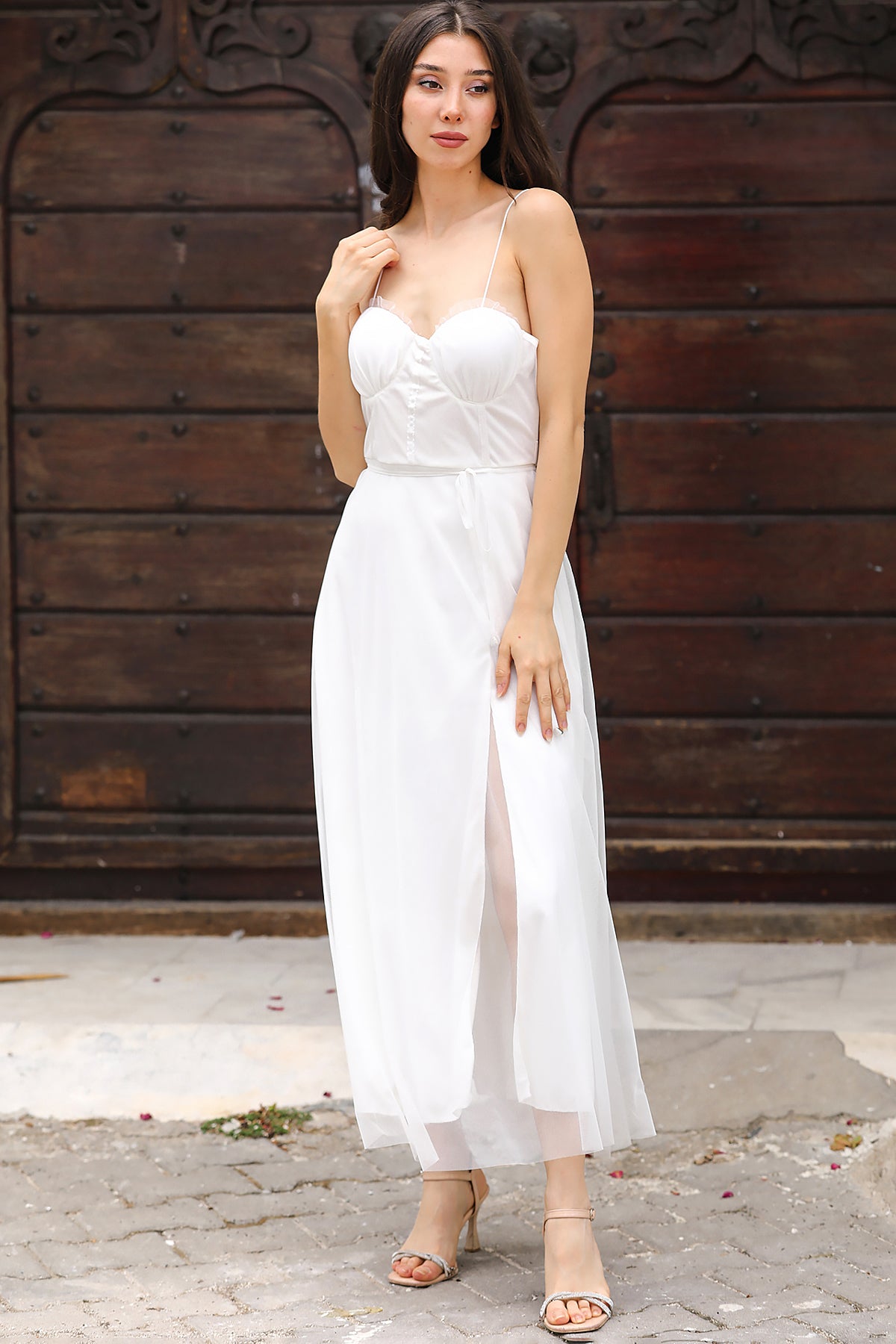 Lange maxi-jurk Trouwjurk voor dames - NELB0232D0903BYZ