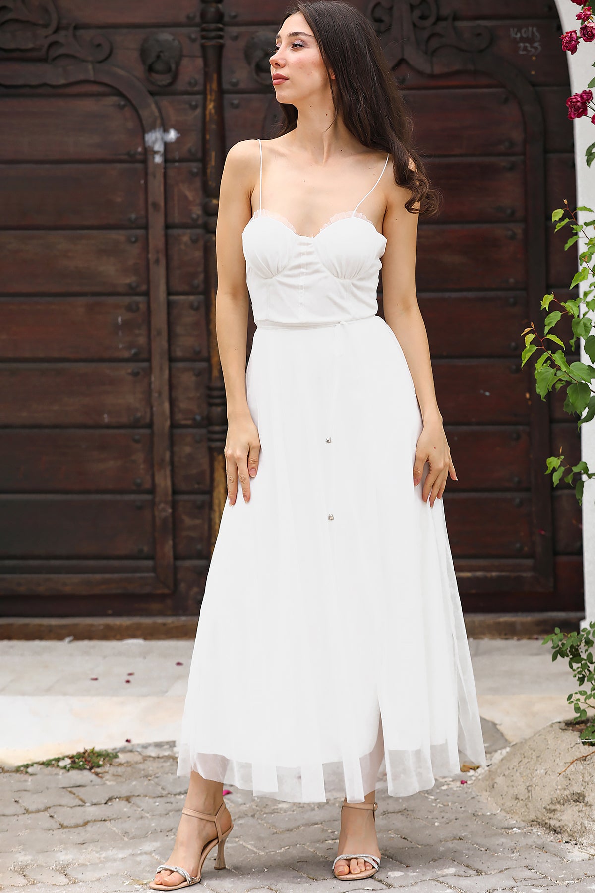 Lange maxi-jurk Trouwjurk voor dames - NELB0232D0903BYZ