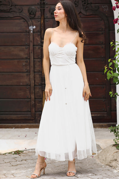 Lange maxi-jurk Trouwjurk voor dames - NELB0232D0903BYZ