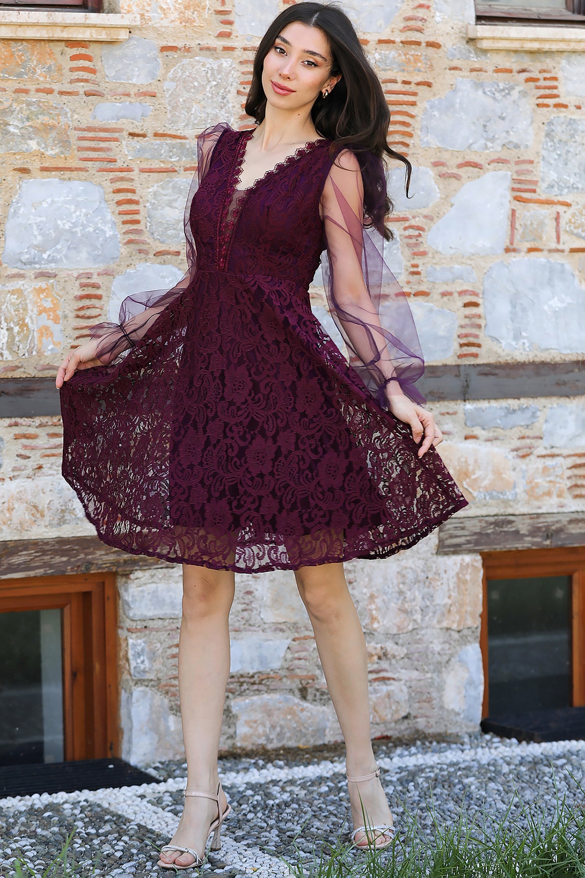 Korte midi-jurk zomerjurk voor dames - NELB0588D5151MRD