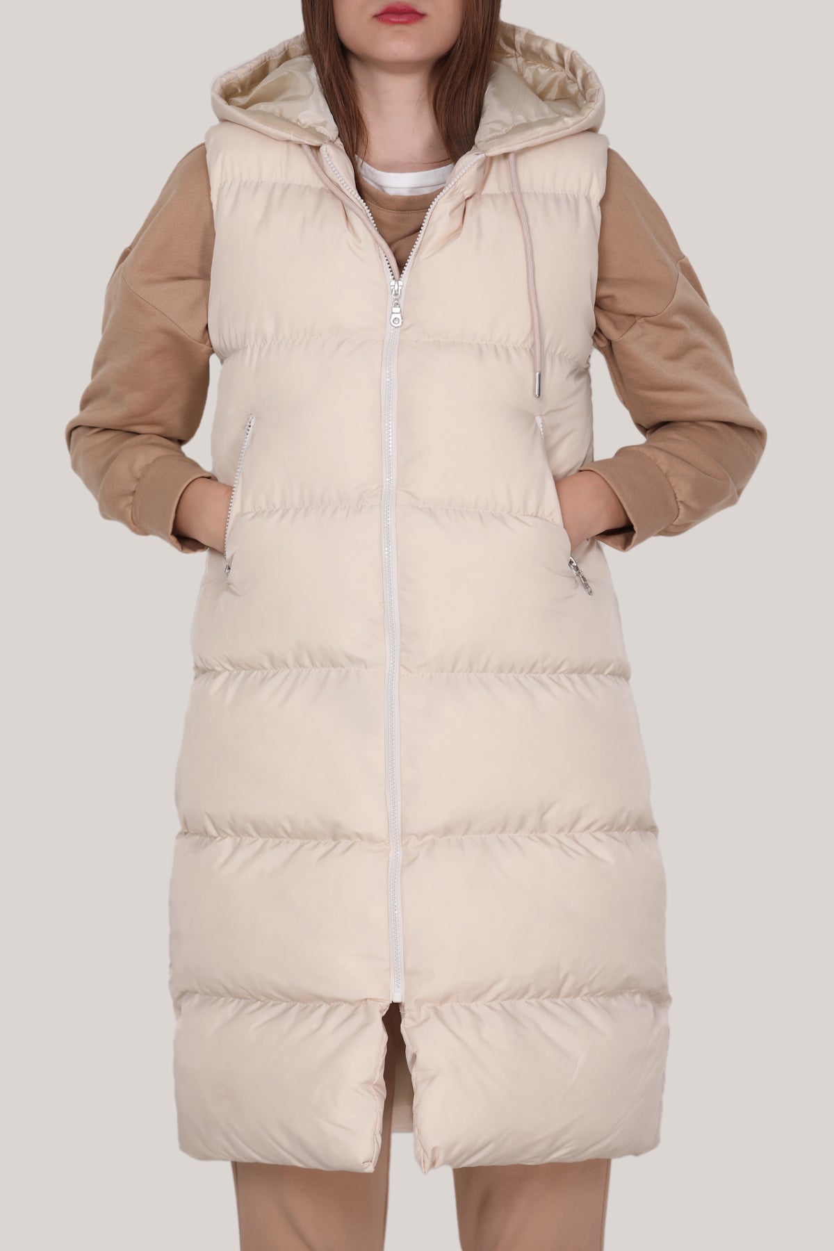 Gewatteerde jas, pufferjas voor dames - NYLK0063D8687KRM