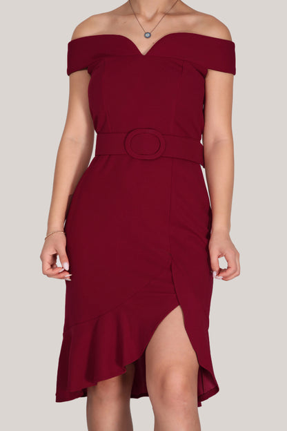 Kurzes Midikleid Cocktailkleid Sommerkleid  - NELB0063D2120BRD