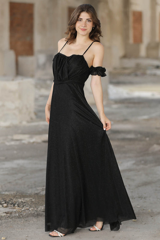 Langes Maxikleid Sommerkleid Schulterfrei für Damen - NELB0588D5146SYH