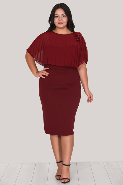 Dames midi-jurk zomerjurk voor grote maten - NELB0588D5167BRD