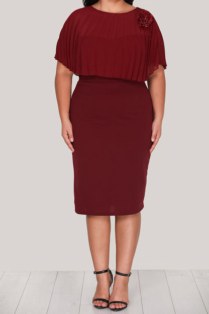 Dames midi-jurk zomerjurk voor grote maten - NELB0588D5167BRD