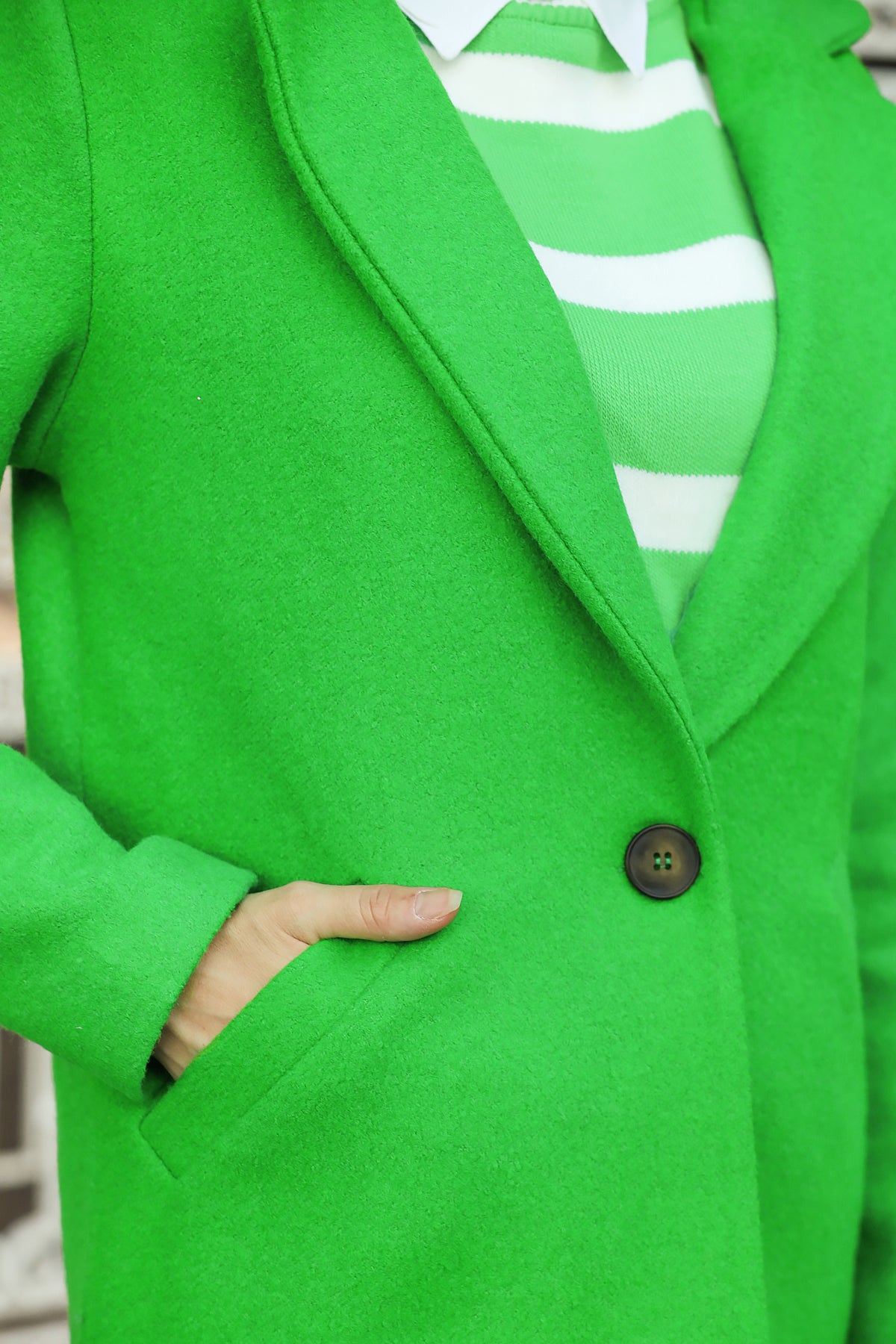 Strickmantel in trendigen Wintermantel für Damen - NKBN0004K9596YŞL