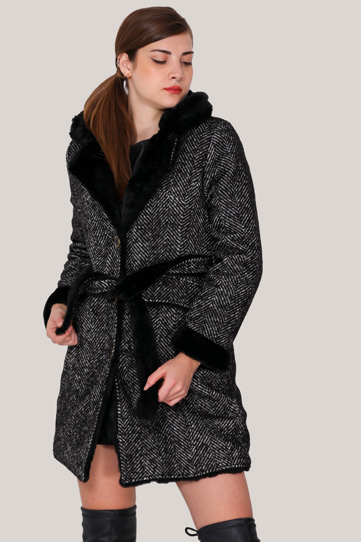 Gebreide jas in trendy winterjas - NKBN0004K9659SYH