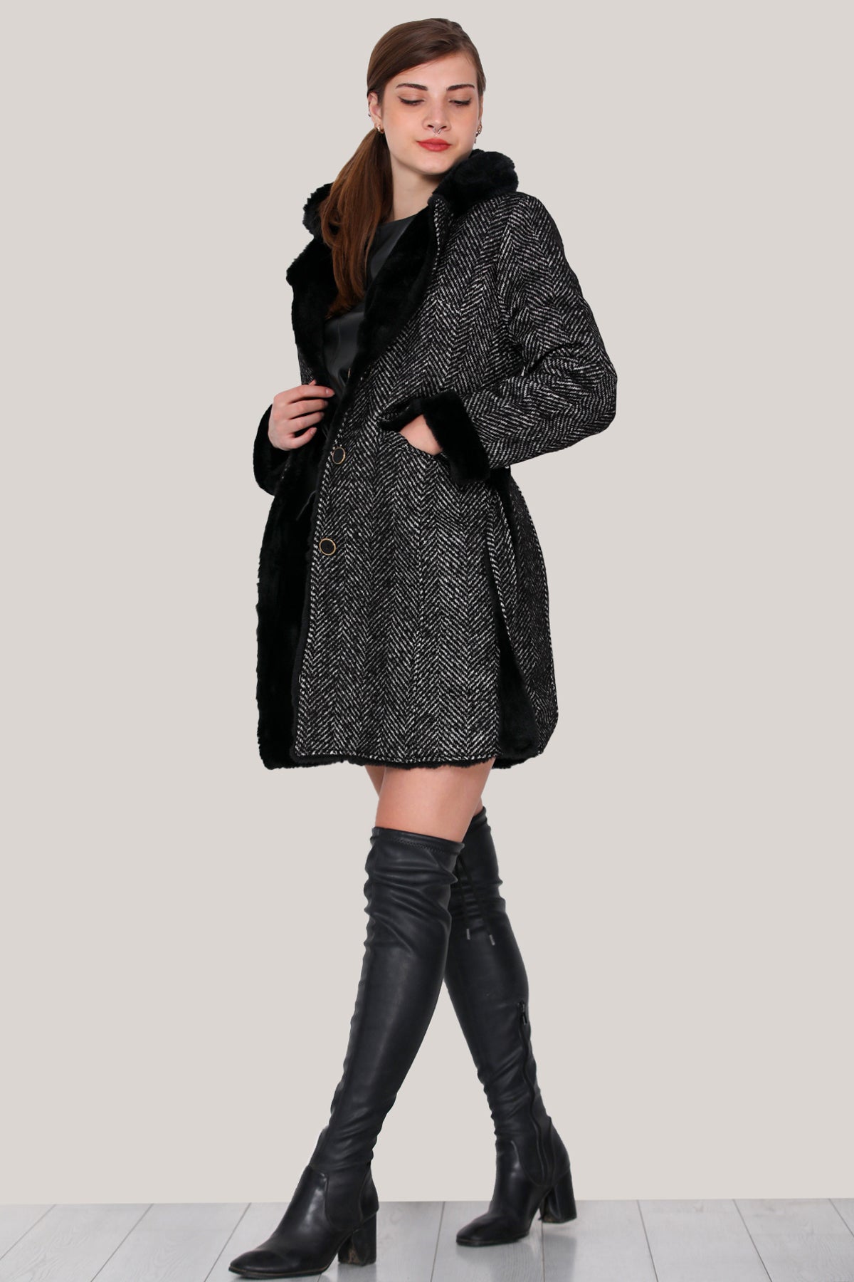 Gebreide jas in trendy winterjas - NKBN0004K9659SYH