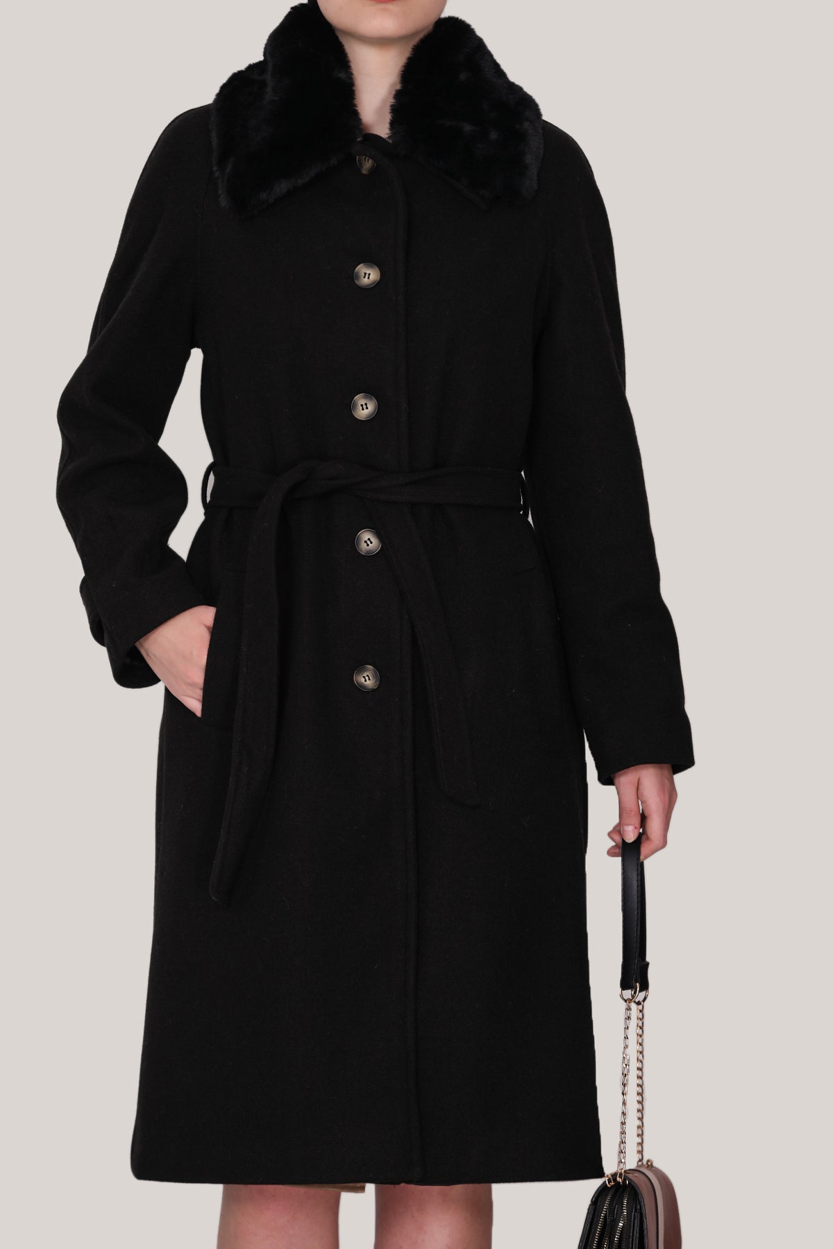 Strickmantel in trendigen Wintermantel für Damen- NKBN0004K9695SYH