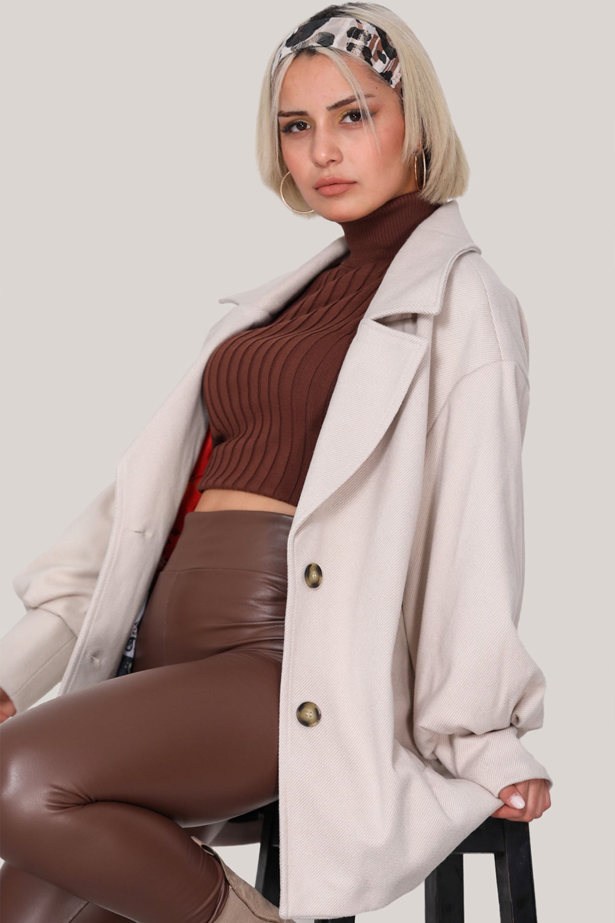 Strickmantel in trendigen für Damen -  NKBN0004K9697TAŞ