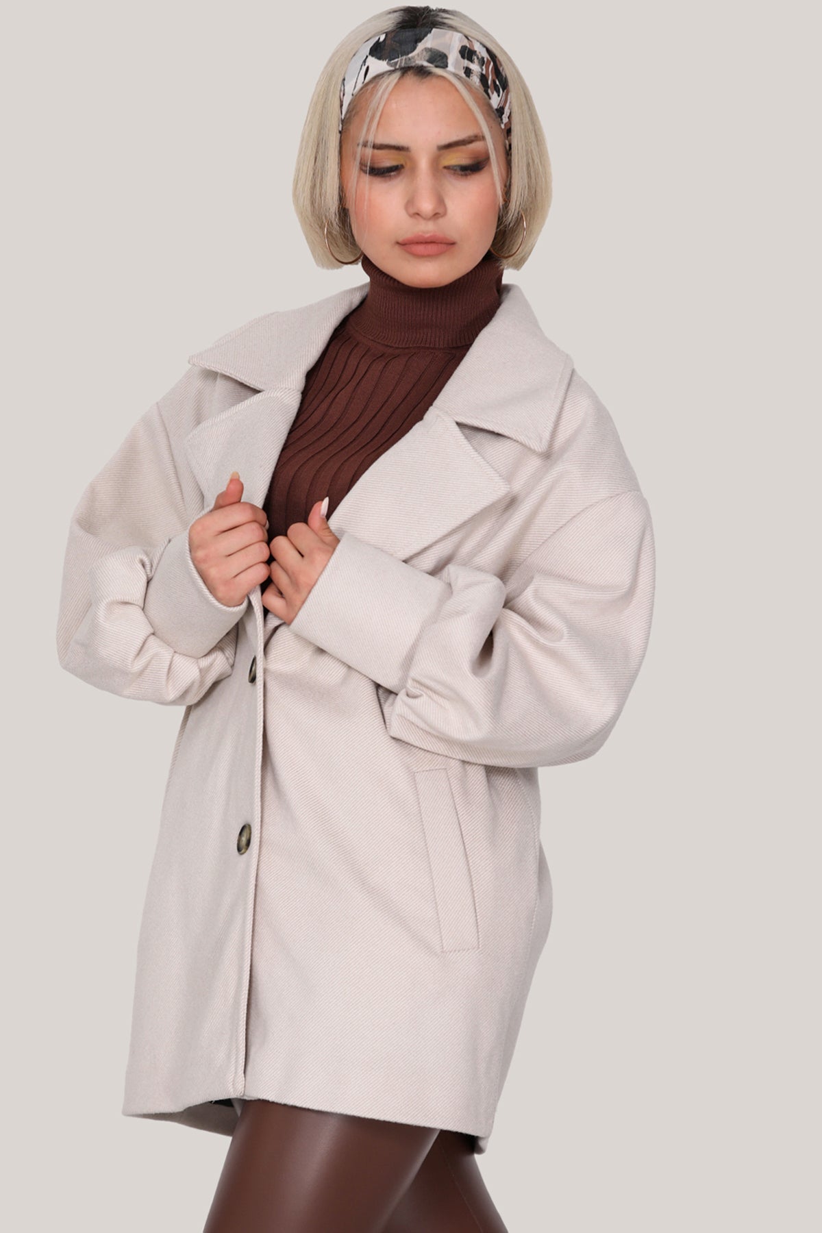 Strickmantel in trendigen für Damen -  NKBN0004K9697TAŞ