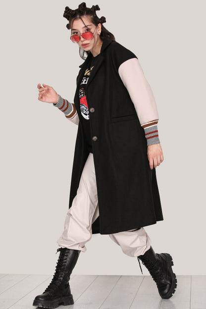 Strickmantel in trendigen Wintermantel für Damen - NKBN0004K9828SYH