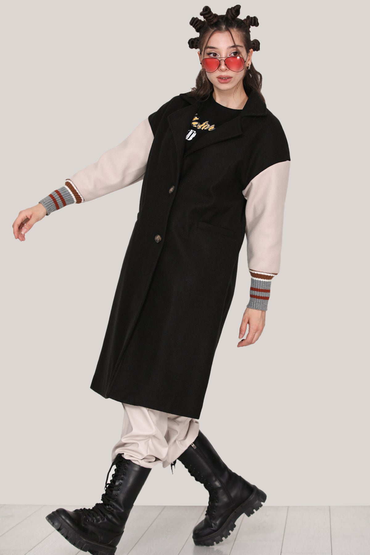 Strickmantel in trendigen Wintermantel für Damen - NKBN0004K9828SYH