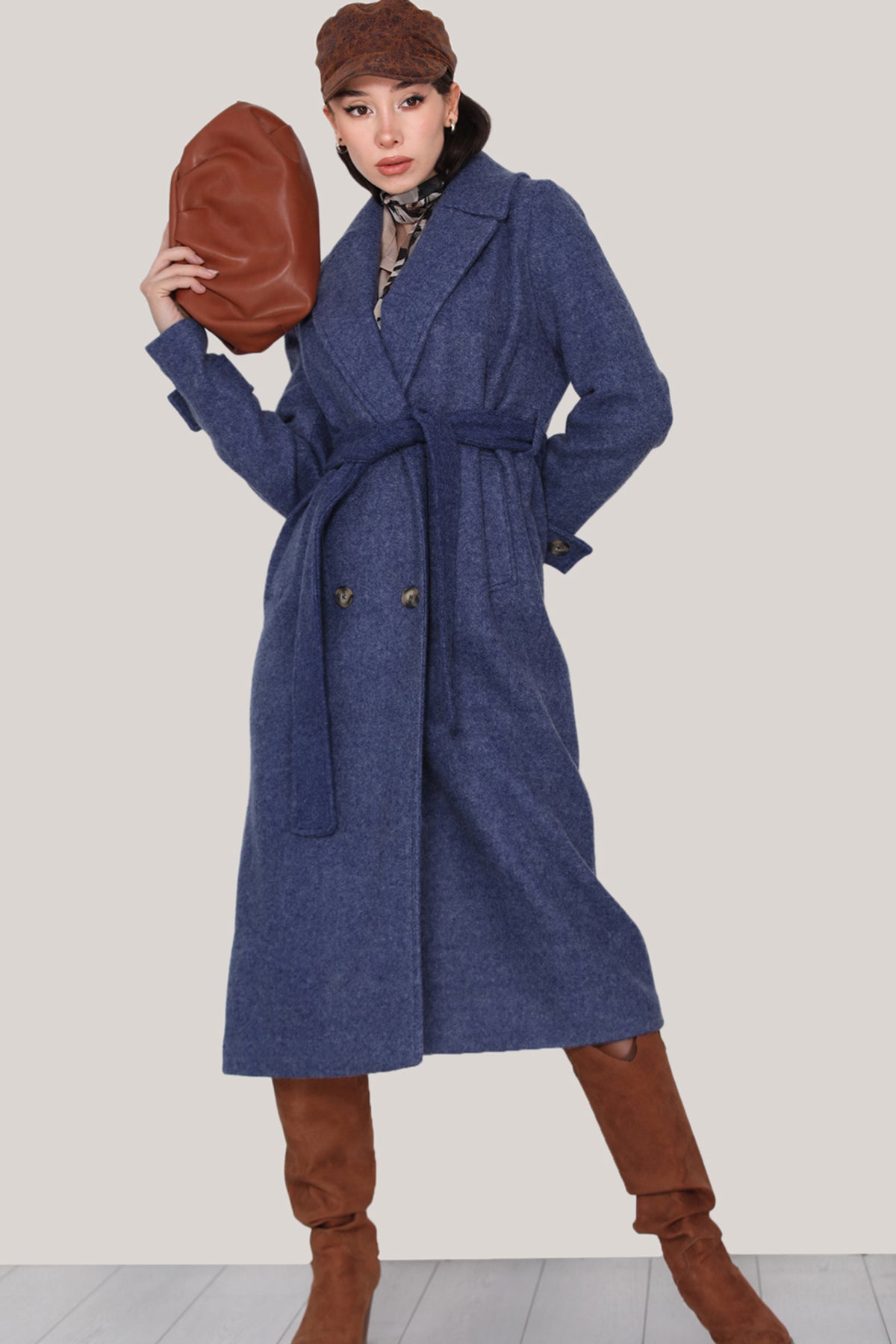 Langmantel Strickmantel in trendigen Wintermantel - NKBN0004K9911İND