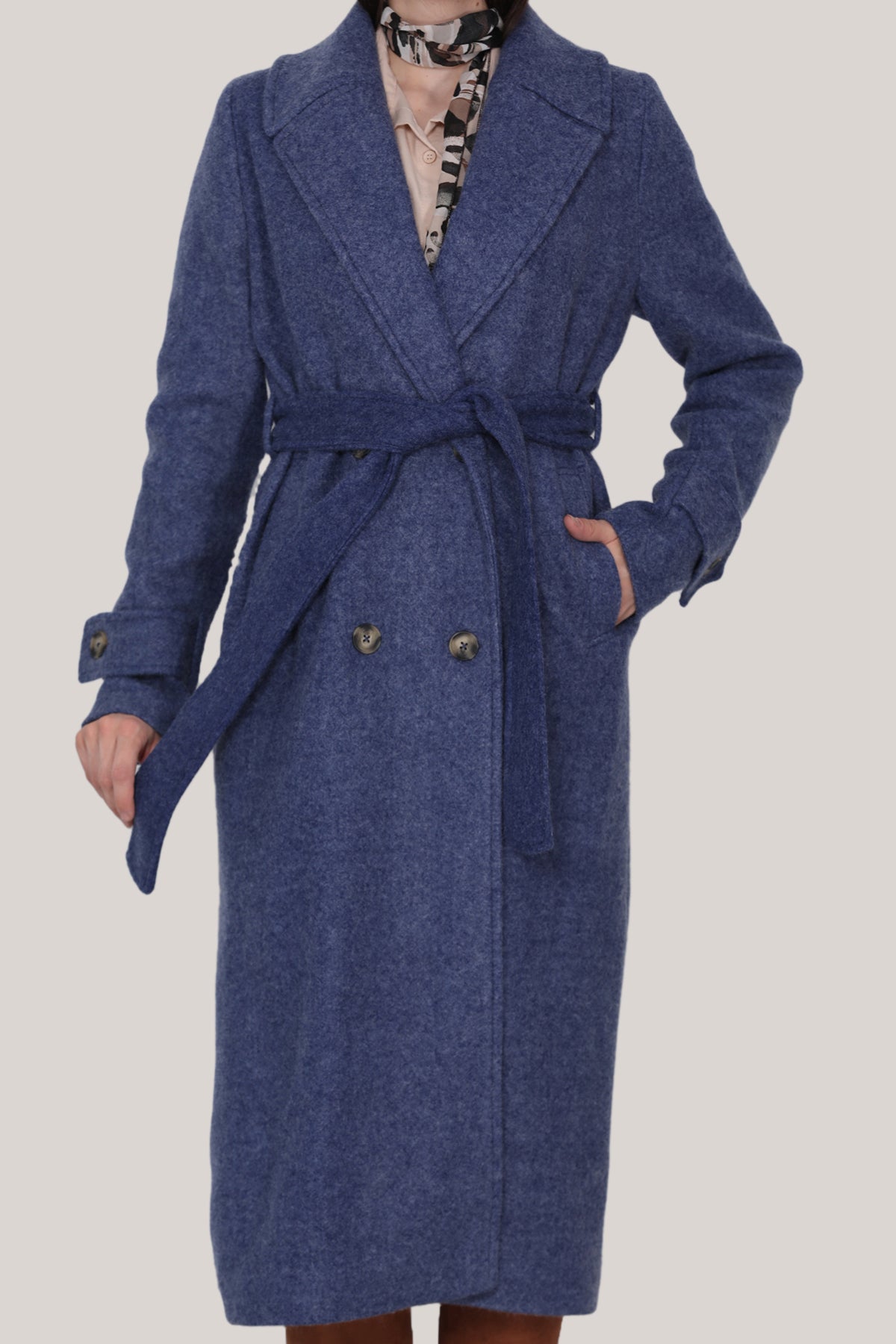 Langmantel Strickmantel in trendigen Wintermantel - NKBN0004K9911İND