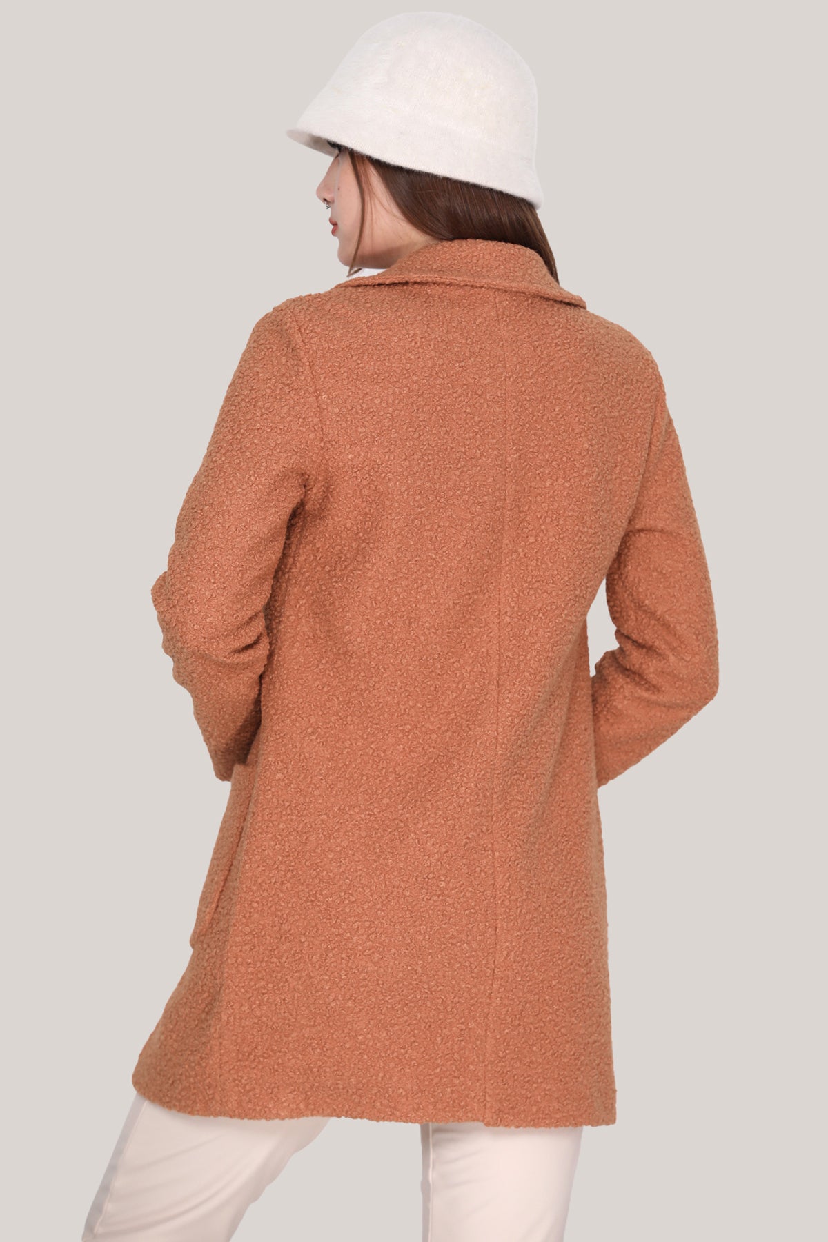 Strickmantel in trendigen Wintermantel für Damen - NKBN0541K3025KMT