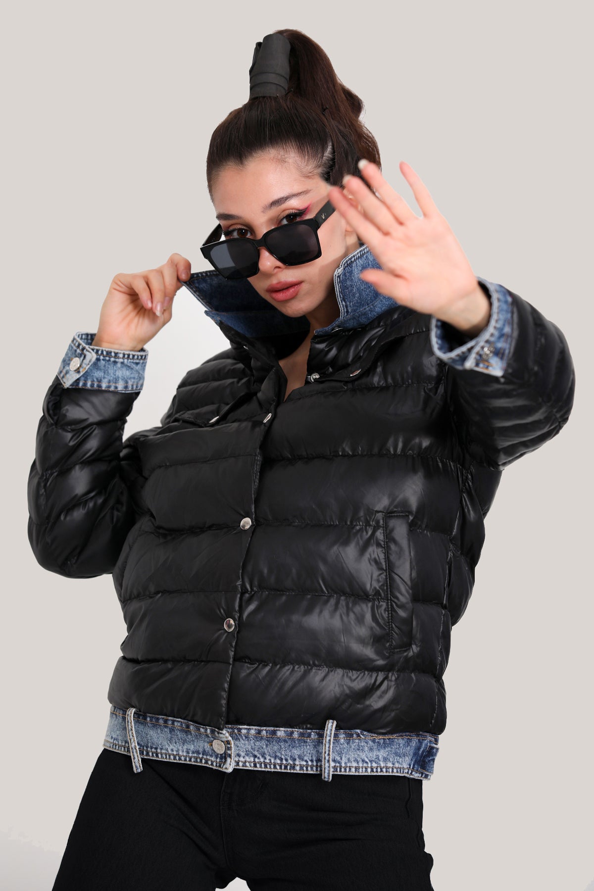 Gewatteerde pufferjas voor dames - NMNT0004K9844SYH