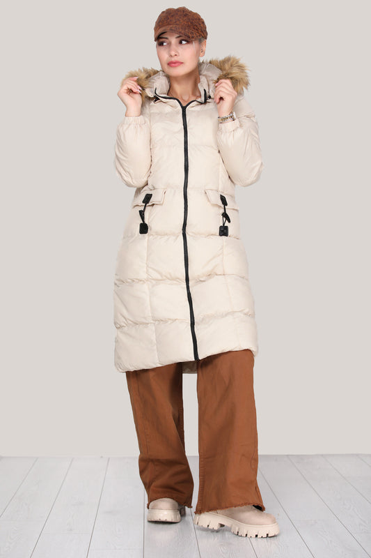 Strickmantel in trendigen für Damen  - NMNT0063K8506KRM