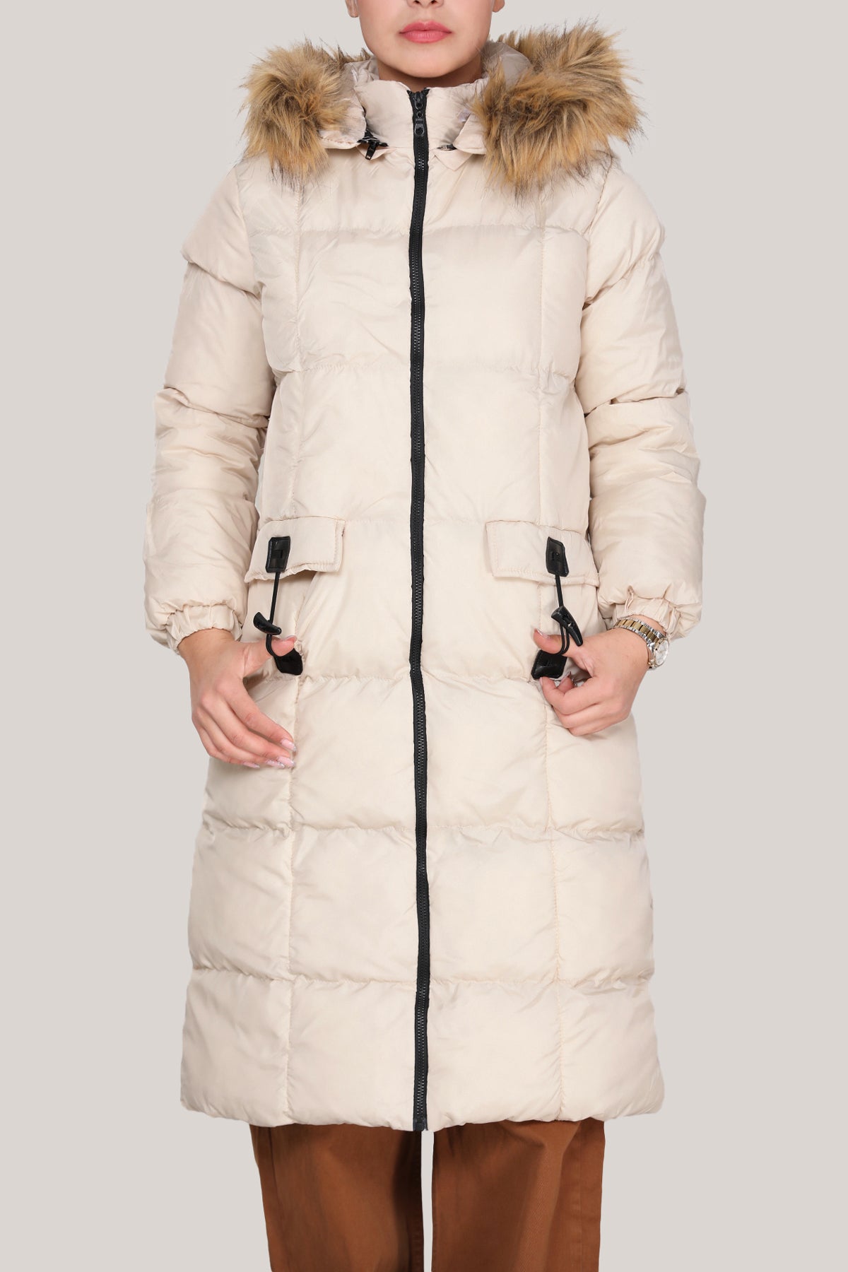 Strickmantel in trendigen für Damen  - NMNT0063K8506KRM