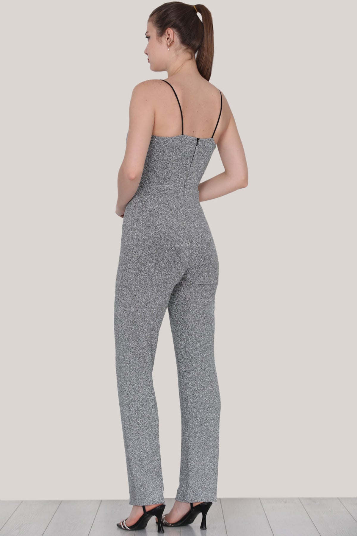 Maess Jumpsuit mit Garnhautgröße - NTLM0553D8986GRİ