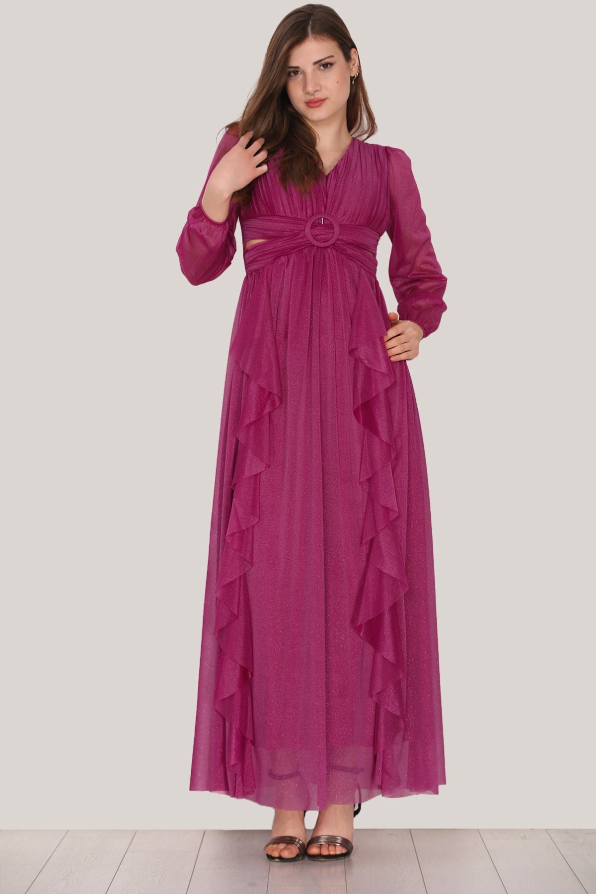 Langes Maxikleid Sommerkleid für Damen - NELB0063D2276FŞY