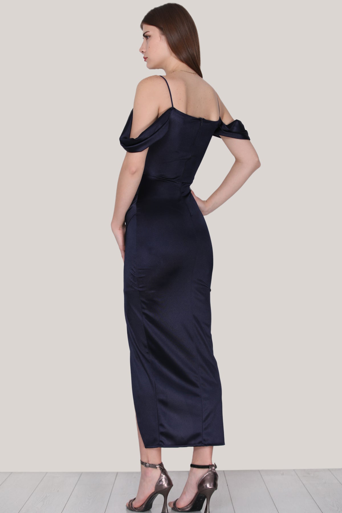 Langes Maxikleid Sommerkleid mit Schulterfrei - NELB0553D9487LCV