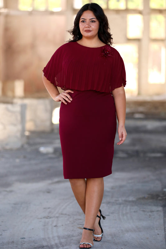 Damen Midikleid Sommerkleid für große Größen - NELB0588D5167BRD