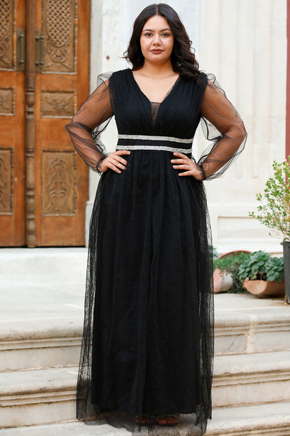 Age sizes of lace dress with long evening - NELB0588D5160SYH