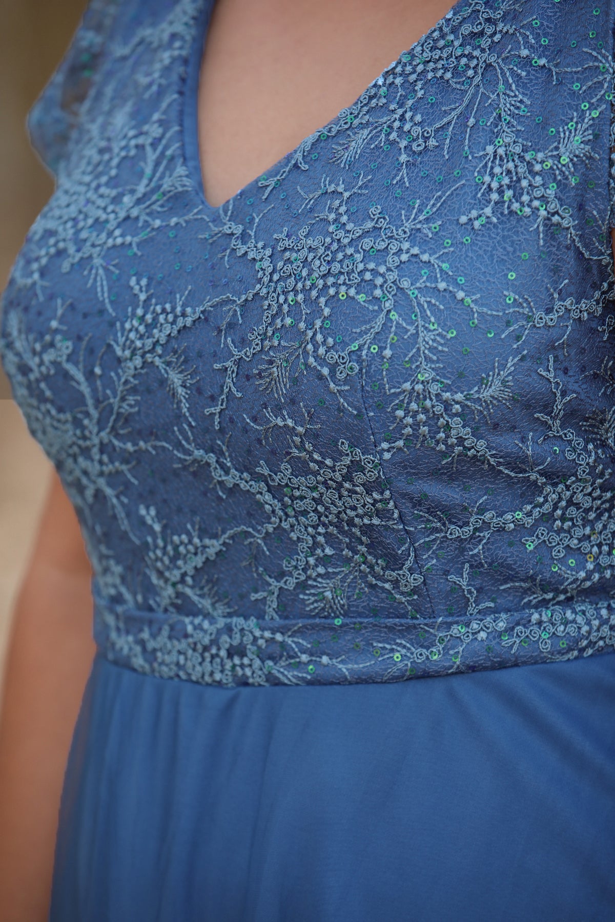 Langes Maxikleid Sommerkleid für große Größen - NELB0588D5124MVİ