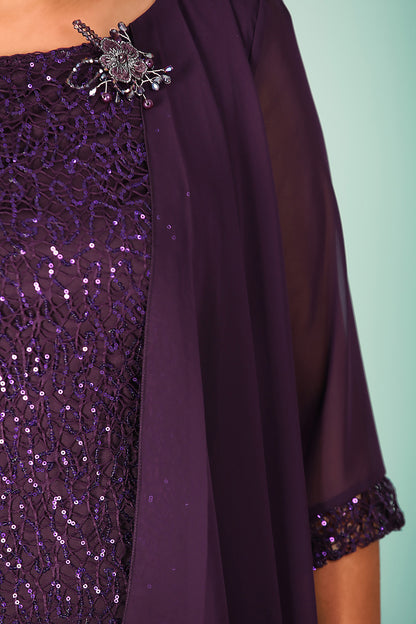 Damen Midikleid Hochzeitskleid große Größen - NELB1000D9857K-M