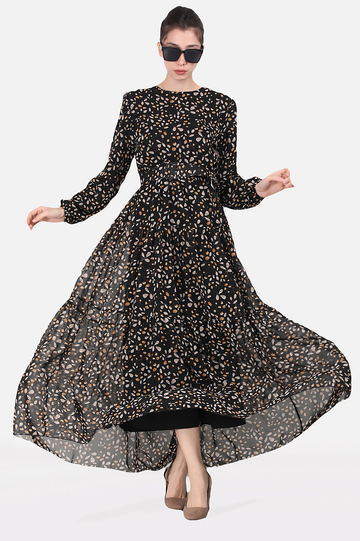 Lange jurk chiffon jurk voor dames - NELB0007D4515DS6