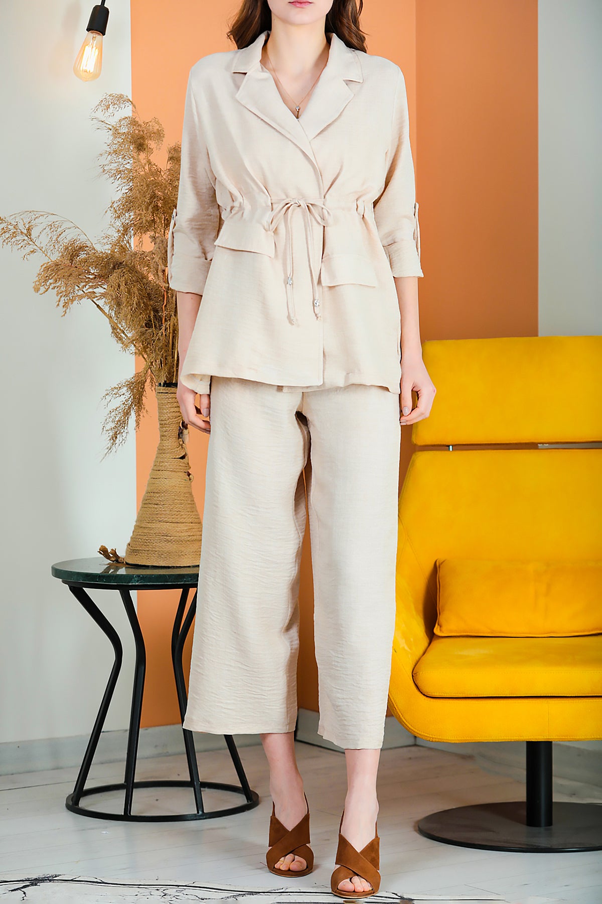 Two-piece set leisure elegant suit women - NTKM0007D4723TAŞ