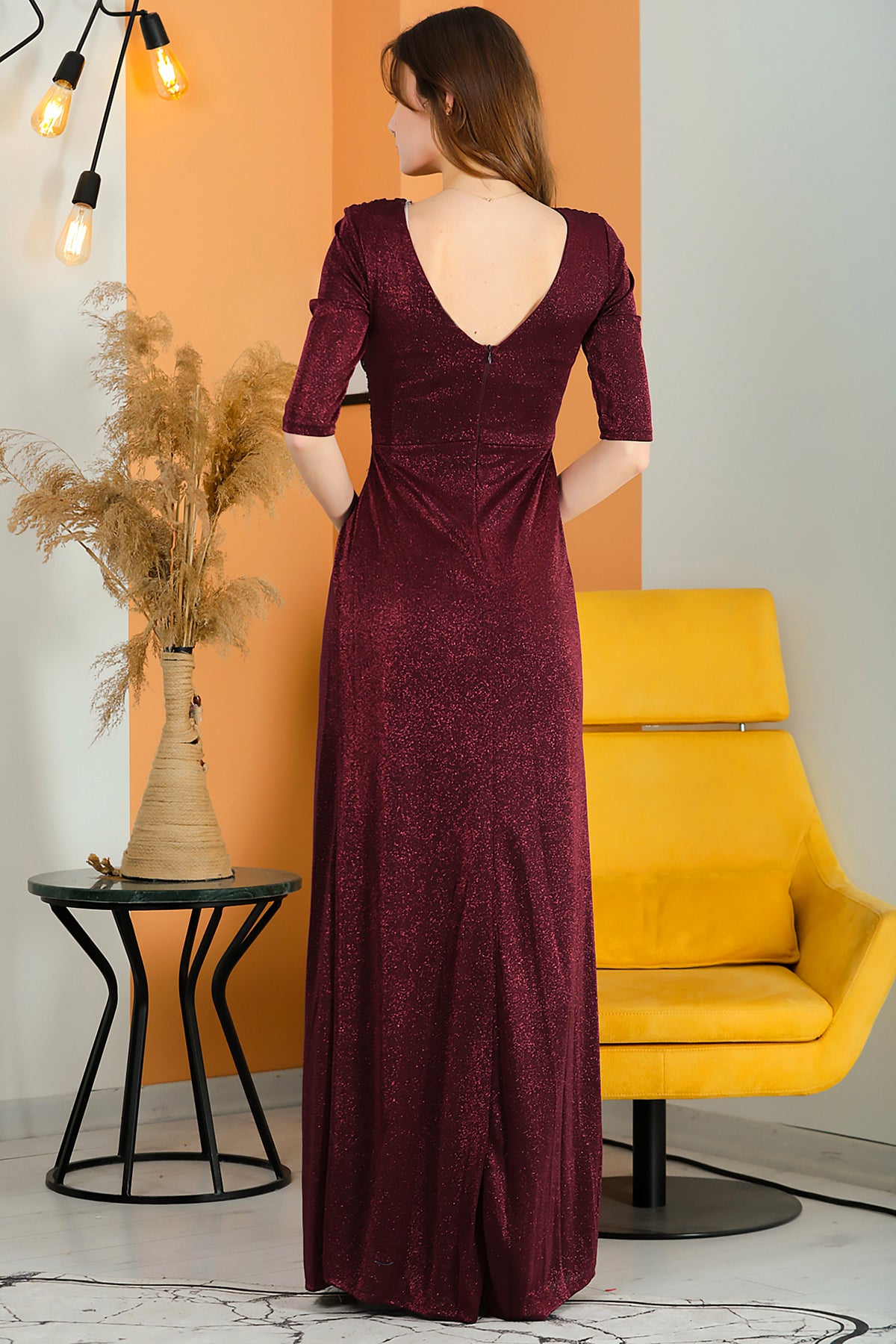 Lange maxi-jurk Trouwjurk voor dames - NYELB0553D9800BRD